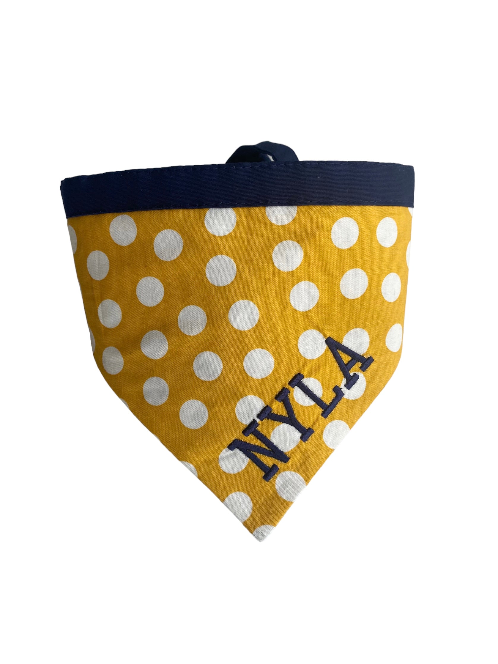 Personalized Double Sided Bandana | Polkadot & Daisy Bandana | Duke & Fox®