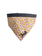 Personalized Double Sided Bandana | Smiley Daisy & Magenta Geo Bandana | Duke & Fox®