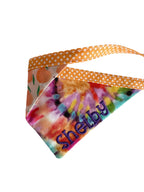 Personalized Double Sided Bandana | Tie Dye & Peaches Bandana | Duke & Fox®