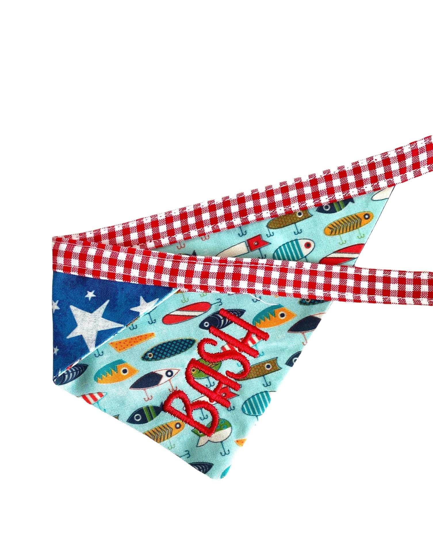 Double Sided Bandana - 4th of July & Fishing Lures