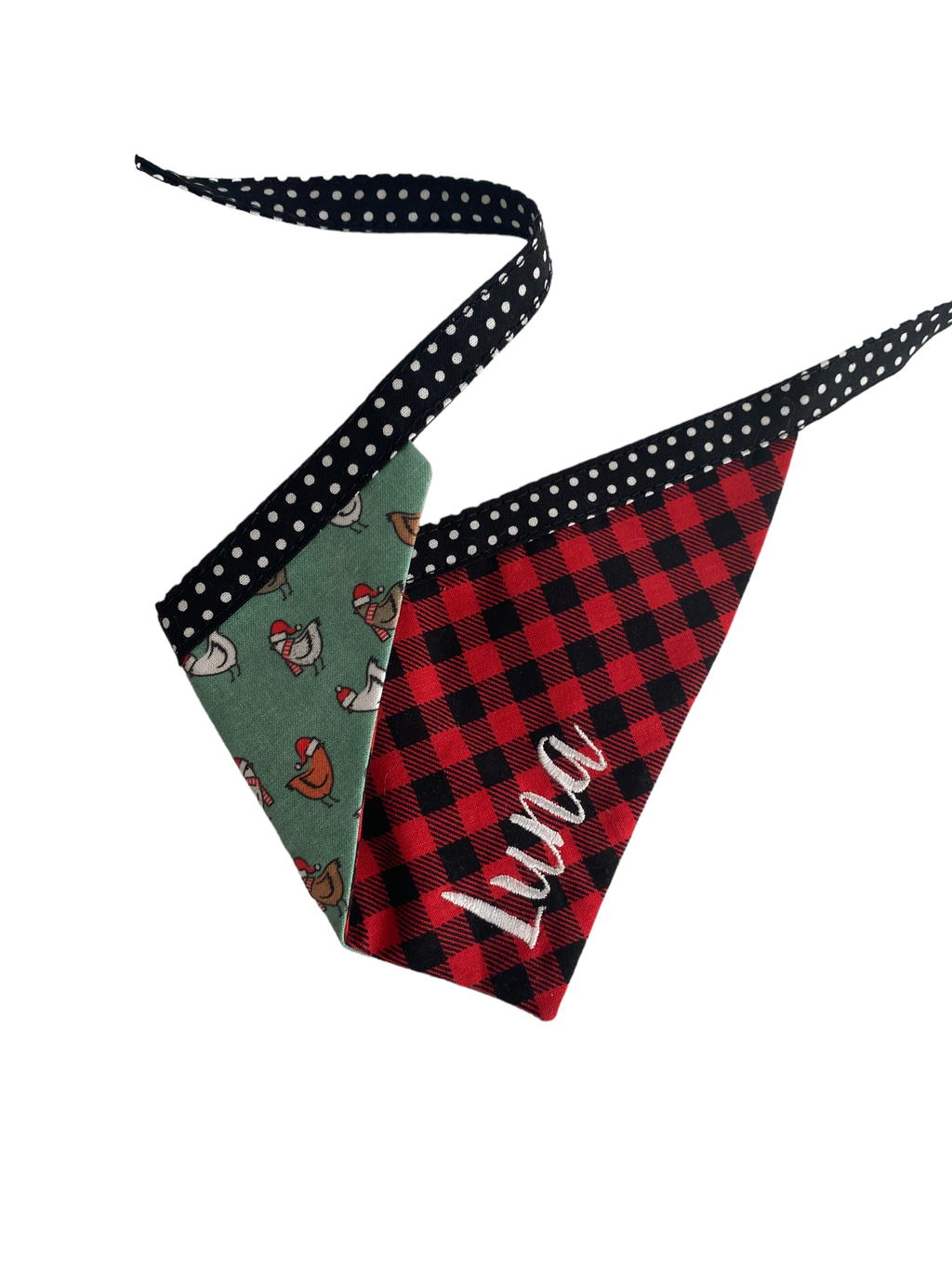 Personalized Double Sided Bandana | Merry Chickmas & Buffalo Bandana | Duke & Fox®