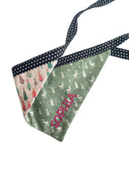 Personalized Double Sided Bandana | Pink Christmas & Reindeer Bandana | Duke & Fox®