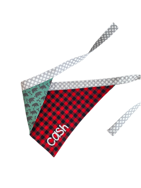 Personalized Double Sided Bandana | Buffalo & Bear Bandana | Duke & Fox®