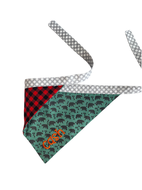 Personalized Double Sided Bandana | Buffalo & Bear Bandana | Duke & Fox®