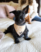 Personalized Double Sided Bandana | Smiley Daisy & Magenta Geo Bandana | Duke & Fox®
