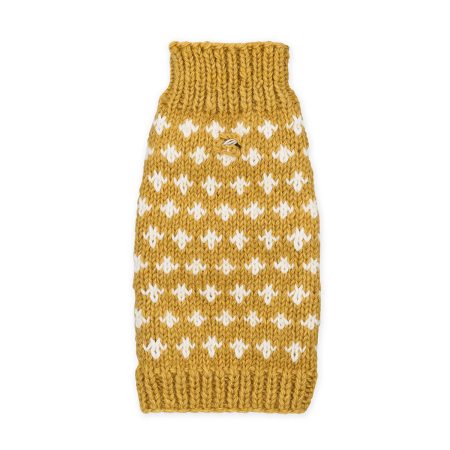 Cross Knit Sweater - Mustard