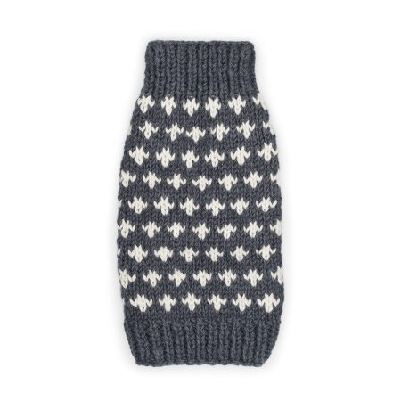 Cross Knit Sweater - Grey
