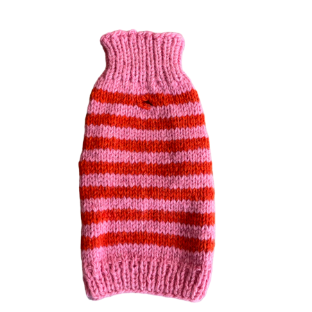 Pink Stripe Wool Sweater